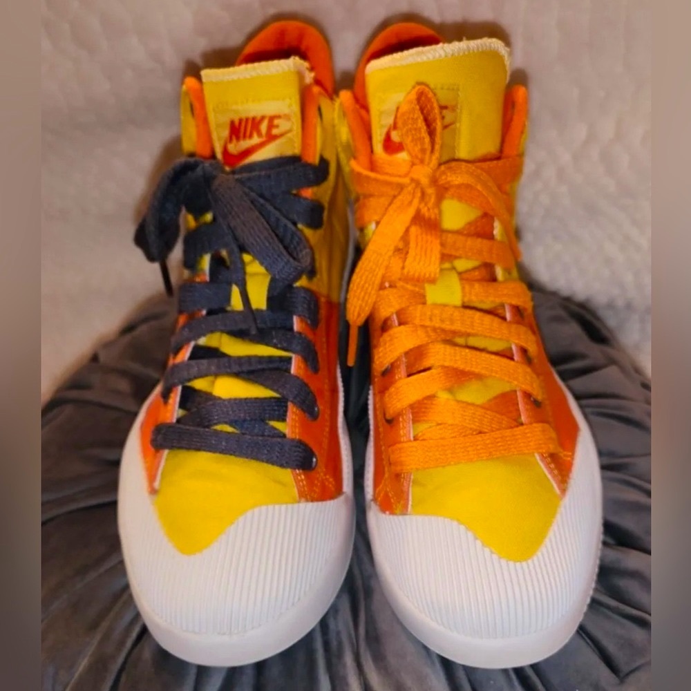 G🍯Nike Outbreak Hi Premium Sneakers #318635-701 Abyss Yellow Womens US Sz 11